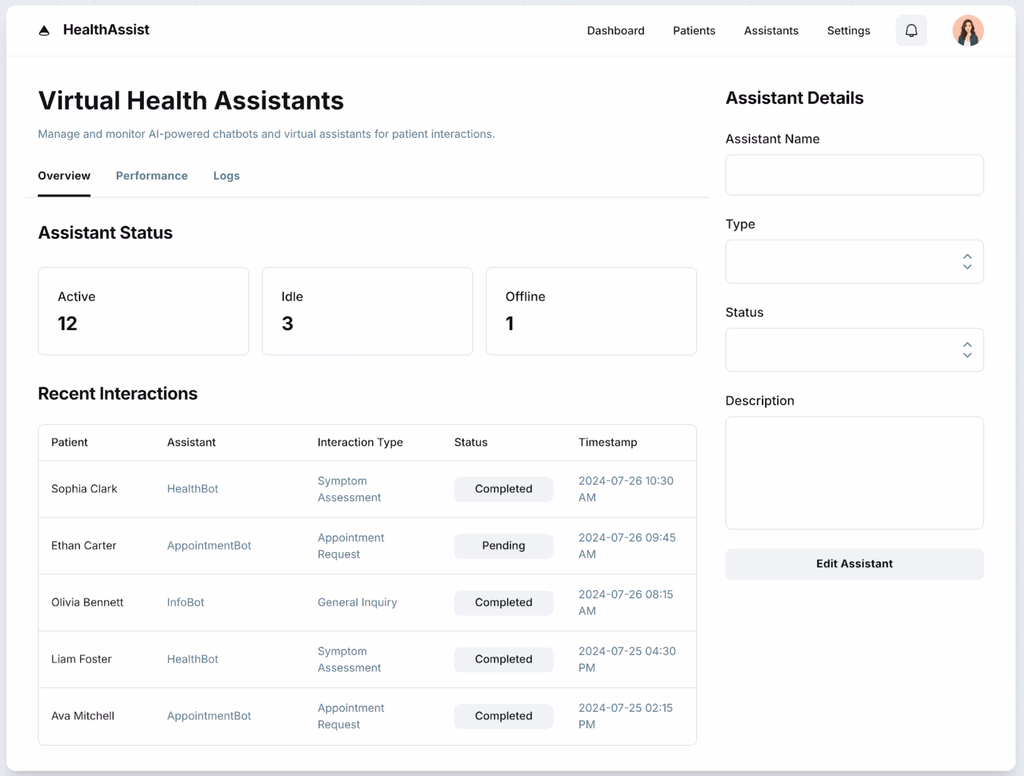 Virtual Health Assistants